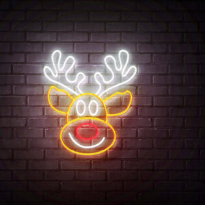 Happy Reindeer NEON LED Sign