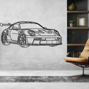 911 GT3 RS Detailed Metal Wall Art