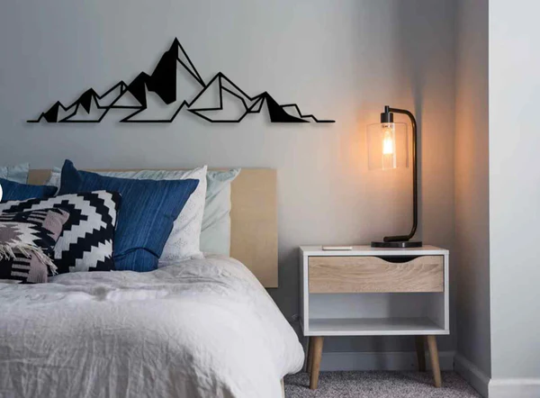 Geo Mountain Metal Wall Art