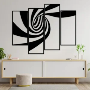 Swirl Illusion Metal Wall Art