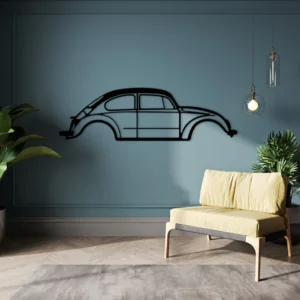 Vintage VW Beetle Metal Wall Art